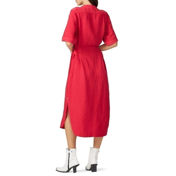 Scotch & Soda Cinched D Ring Dress Red XS - Picture 2 of 10